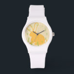 Gult Bunny och Grönt Grass av Chariklia Zarris Armbandsur<br><div class="desc">Grönt gräs, blast upp från marken, som omger en gult i biet av Chariklia Zarris. En underbar utskrift till ställe i ett barns daghem, eller till ge som gåva till någon som kaniner i kärlek!</div>