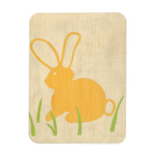Gult Bunny och Grönt Grass av Chariklia Zarris Magnet