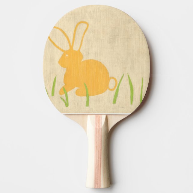 Gult Bunny och Grönt Grass av Chariklia Zarris Pingisracket (Framsidan)