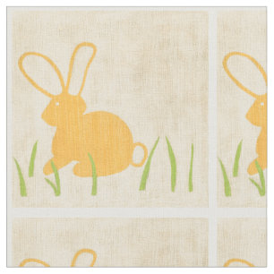 Gult Bunny och Grönt Grass av Chariklia Zarris Tyg