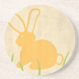 Gult Bunny och Grönt Grass av Chariklia Zarris Underlägg Sandsten