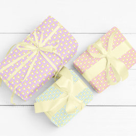 Gult Bunny Wrapping Papper Lakan