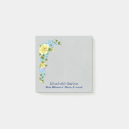 Gult Buttercups och Blue Iris PostIT Notes Post-it Block