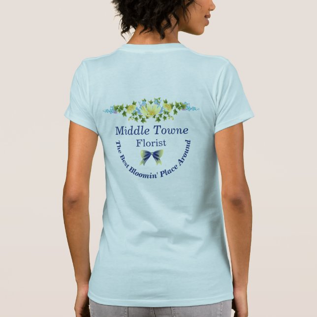 Gult Buttercups och Blue Iris T Shirt (Baksida)