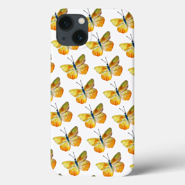 Gult Butterflies iPhone 6/6s, Tuff Xtreme (Baksida)
