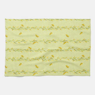 Gult Butterflies on Vines Kitchen Towel Kökshandduk