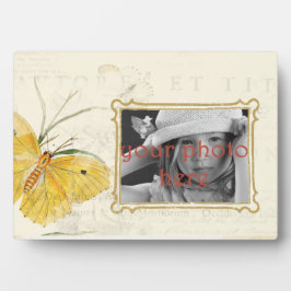Gult Butterfly 5 x 7 Photo Plaque med Easel