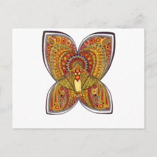 Gult Butterfly Angel Vykort