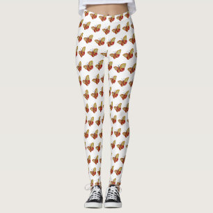 Gult Butterfly Anpassningsbar Leggings