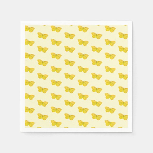 Gult Butterfly Common Brimstone-flygning Pappersservett (Framsidan)