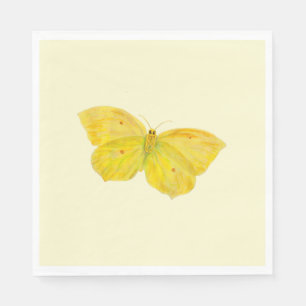 Gult Butterfly Common Brimstone-flygning Pappersservett