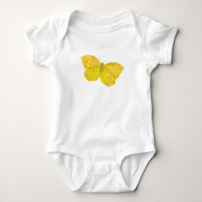 Gult Butterfly Common Brimstone-flygning T Shirt (Framsida)