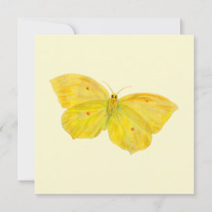 Gult Butterfly Fluttering Greeting Card