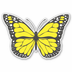Gult Butterfly Klistermärken