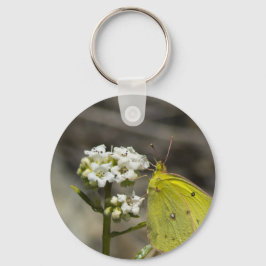 Gult Butterfly Nyckelring