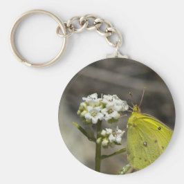 Gult Butterfly Nyckelring