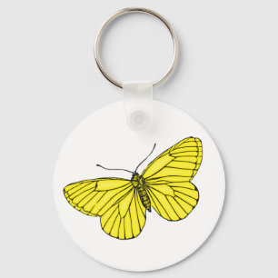 Gult Butterfly Nyckelring