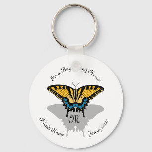 Gult Butterfly Nyckelring