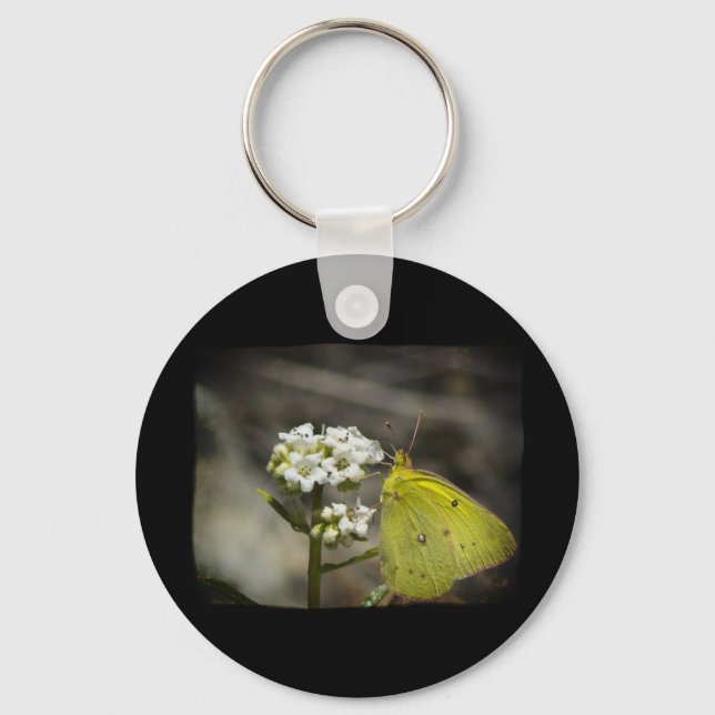 Gult Butterfly Nyckelring (Framsida)