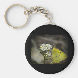 Gult Butterfly Nyckelring