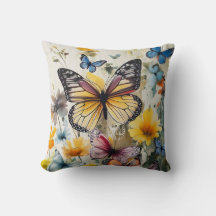 Gult Butterfly och Flowers