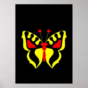 Gult Butterfly Poster