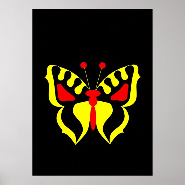 Gult Butterfly Poster (Framsidan)