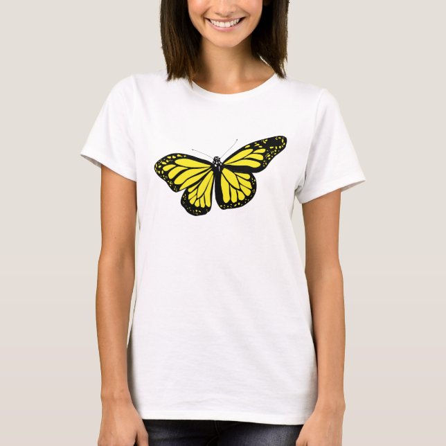 Gult Butterfly T-Shirt (Framsida)