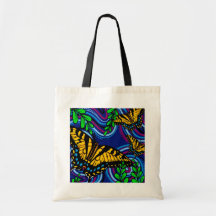 Gult Butterfly Tote Bag