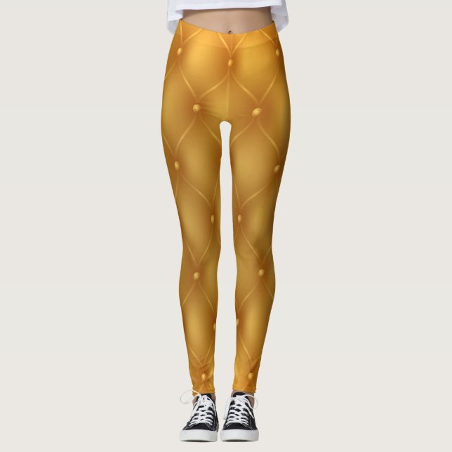 Gult Buttons Leggings (Framsida)