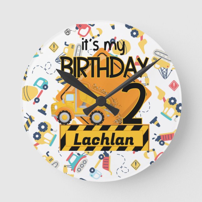 gult - byggandet av lastbil bil 2 år rund klocka (Framsida)