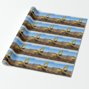 Gult Bygggrävare Presentpapper
