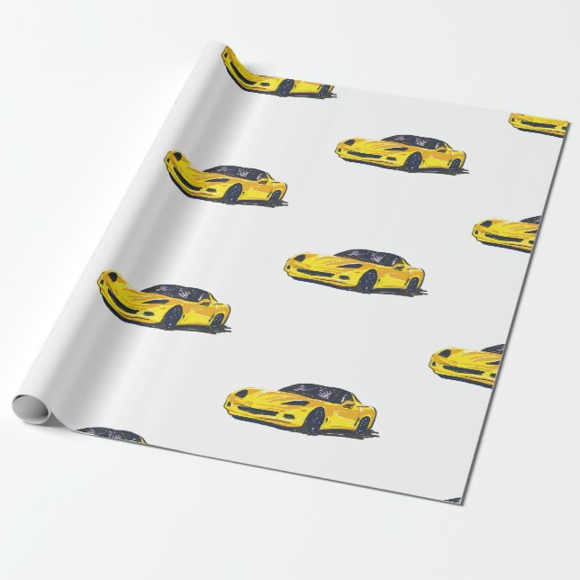 Gult C6 Papper för radbyte Presentpapper (Utrullad)