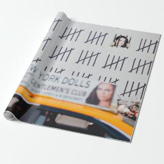 GULT CAB FRAMÅT FÖR VITT PÄRKT VÄLL PRESENTPAPPER