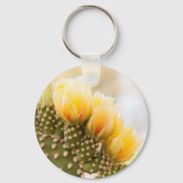 Gult cactum blomstrar i Arizona Nyckelring