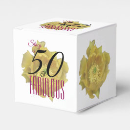 Gult Cactus Flower 50 och Fabulous Birthday Presentaskar