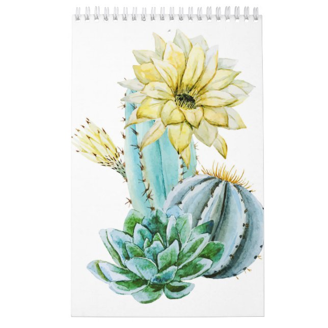 Gult Cactus Flower Kalender (Omslag)