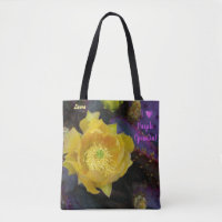 Gult Cactus Flower / Lila Prickly Pear / AZ /