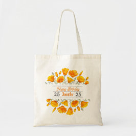 Gult California Poppies Personlig Tote Bag Tygkasse