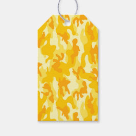 Gult Camo Colorful Roligt Presentetikett