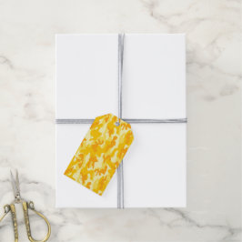 Gult Camo Colorful Roligt Presentetikett