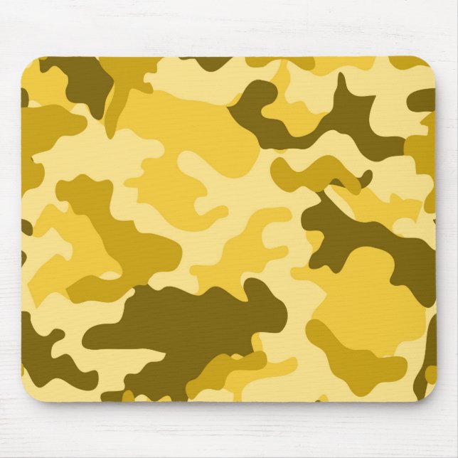 Gult Camo Mousepad Musmatta (Framsidan)