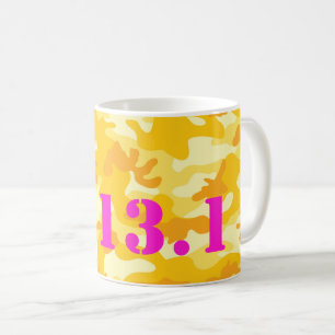 Gult Camo Shock rosa 13.1 Halva Marathon Springa R Kaffemugg
