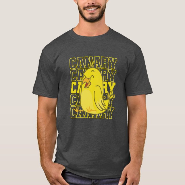 Gult Canary Bird roligt T Shirt (Framsida)