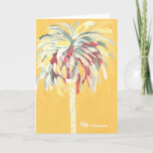 Gult Canary Handflatan Träd Note Card Kort