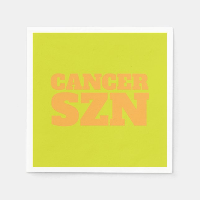 Gult Cancer SZN-Coola Pappersservett (Framsidan)
