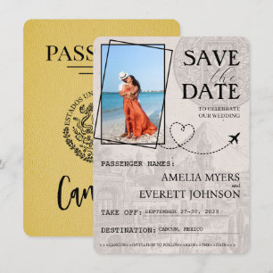 Gult Cancun Passport Spara datum Datumet