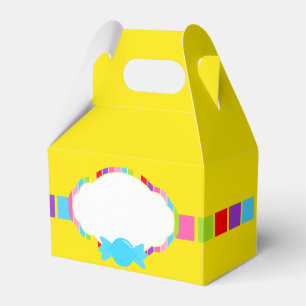 Gult Candyland Inspired Sweet Treat Favor Boxes Presentaskar