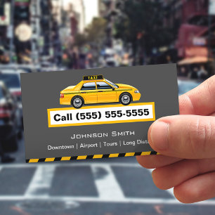 Gult Cap Taxi Driver Chauffeur Visitkortmagnet