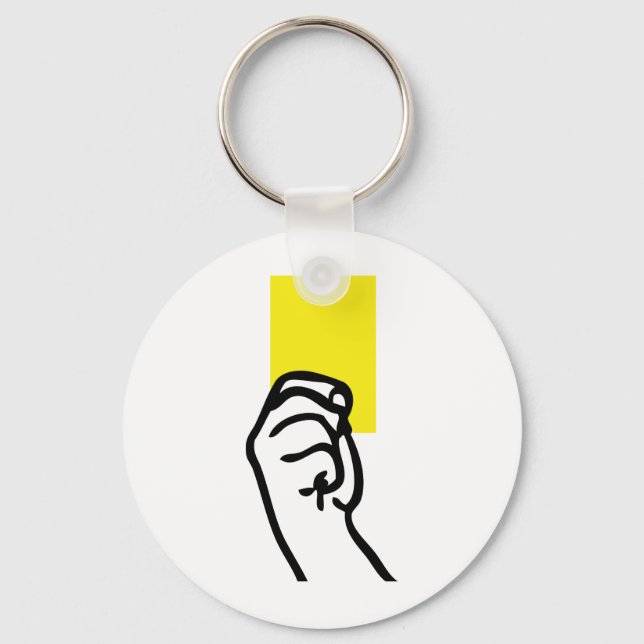 Gult Card-fotboll Nyckelring (Framsida)